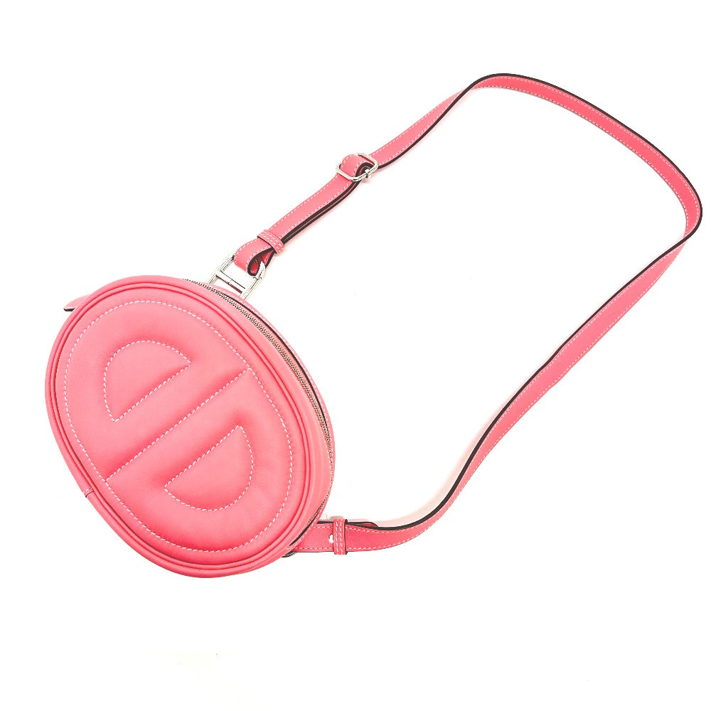 HERMES Waist bag lambskin pink In the loop Women