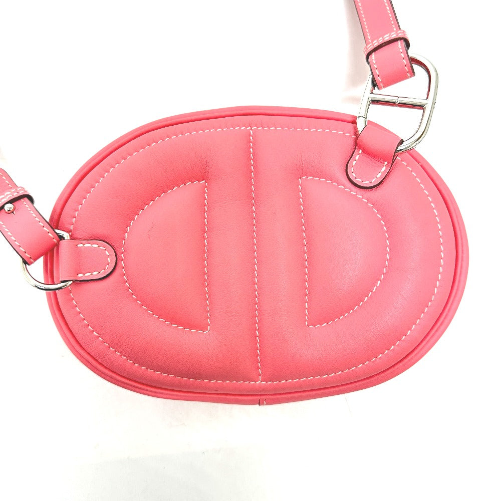 HERMES Waist bag lambskin pink In the loop Women