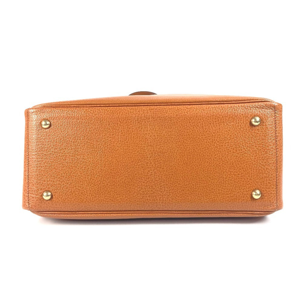 HERMES Tote Bag leather Brown gallop