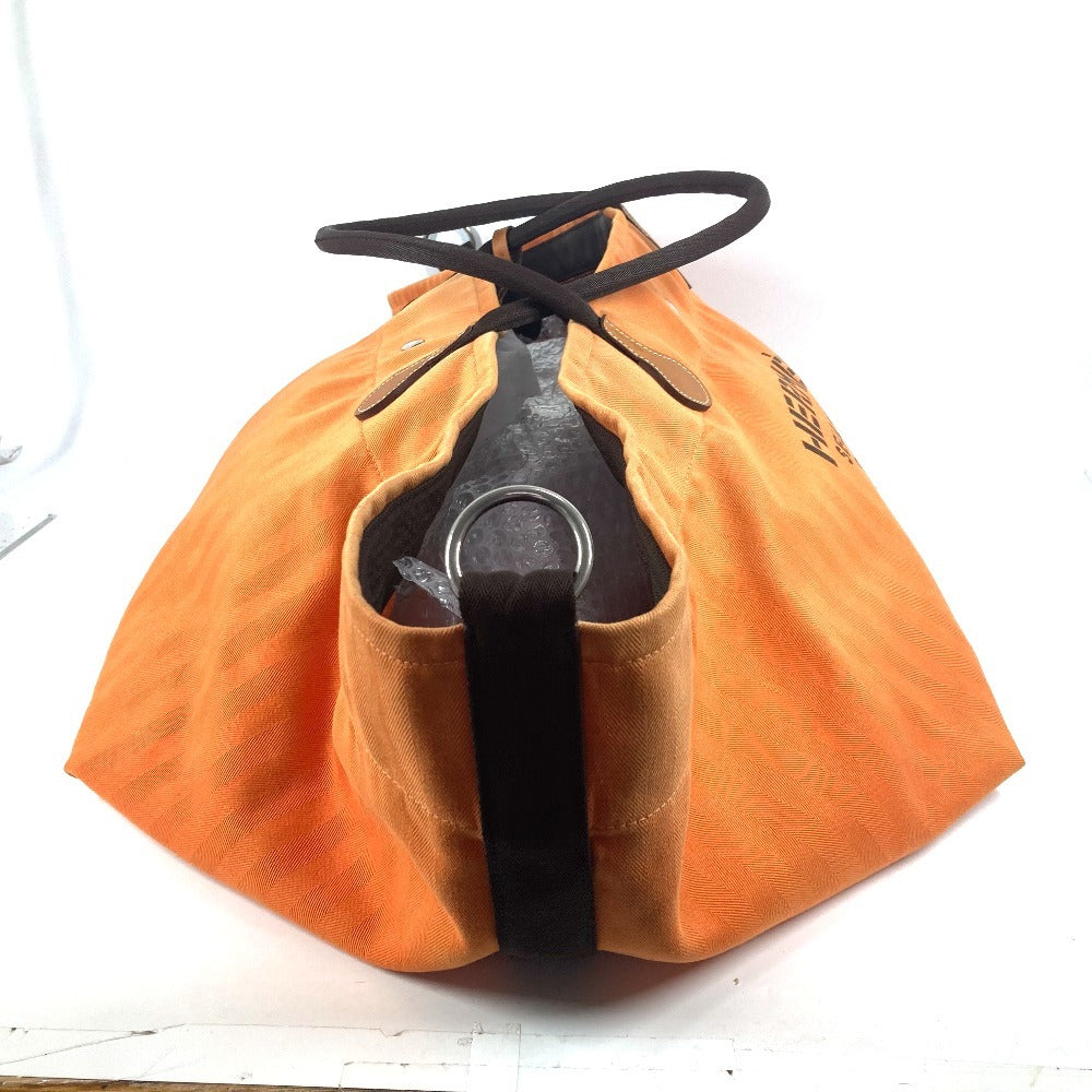HERMES Boston Duffel bag canvas Orange With porch Fool Toe de Cavalier