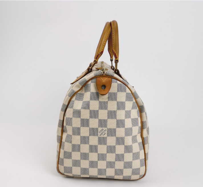 LV Louis Vuitton Damier Azur bag white 30cm*21cm*17.5cm 250210781057004