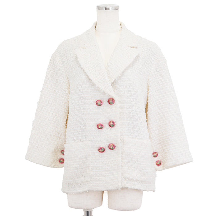 Chanel Tweed Double-Breasted Jacket Classic Flap Tote