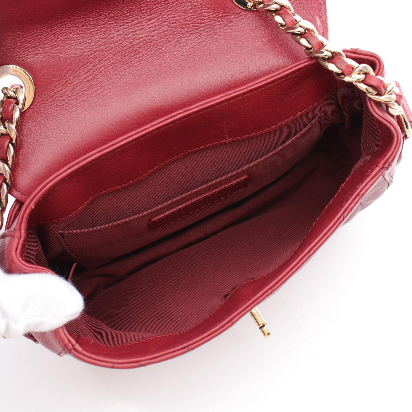 Chanel V-stitch Chevron Leather Shoulder Bag Classic Flap