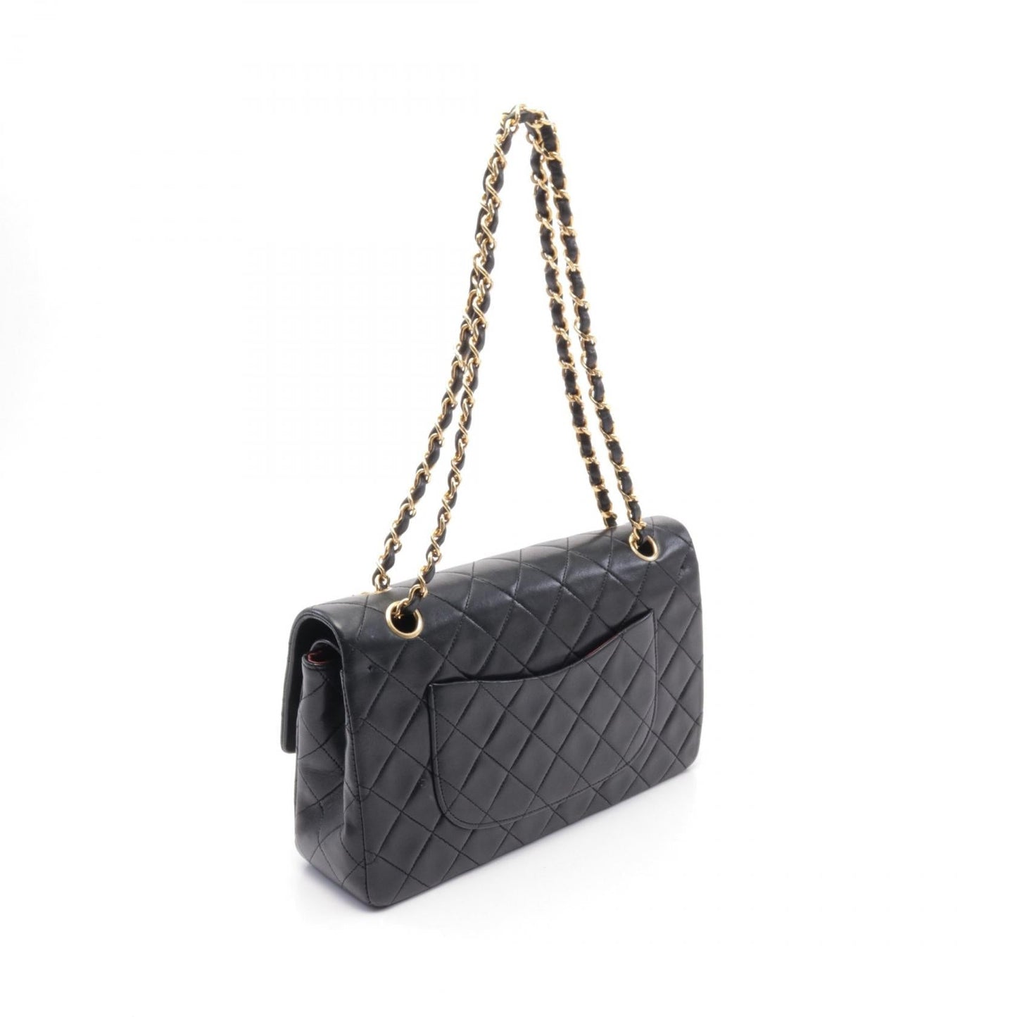 Chanel Matelasse W Flap Lambskin Shoulder Bag Classic Flap