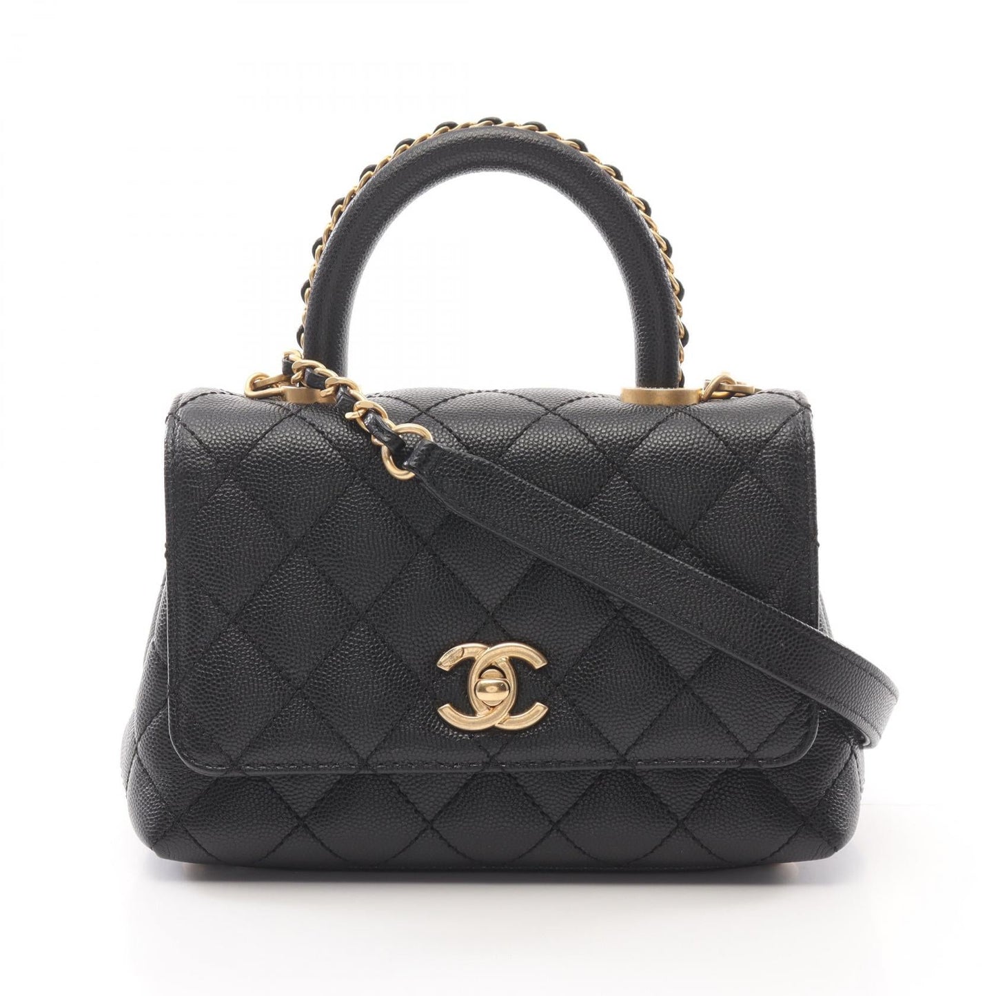 Chanel Coco Handle Grained Calfskin Handbag