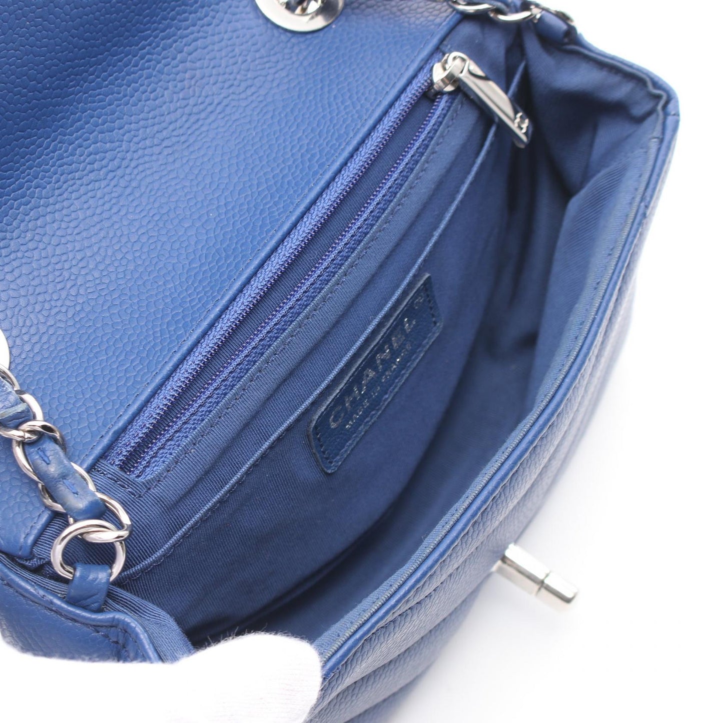 Chanel Chevron V Stitch Calfskin Shoulder Bag