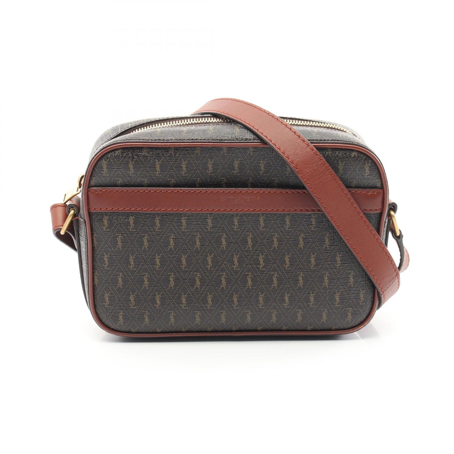 Saint Laurent Monogram Coated Canvas Shoulder Bag