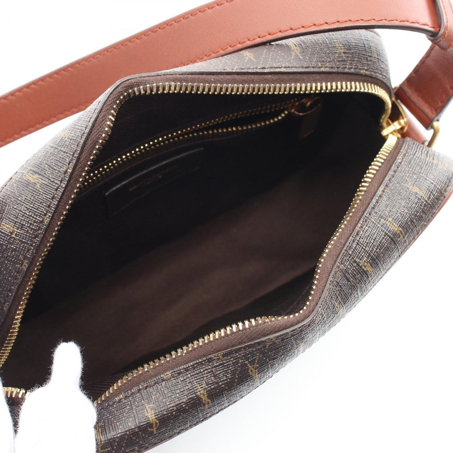 Saint Laurent Monogram Coated Canvas Shoulder Bag