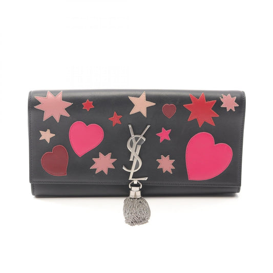 Saint Laurent Monogram Leather Clutch Bag