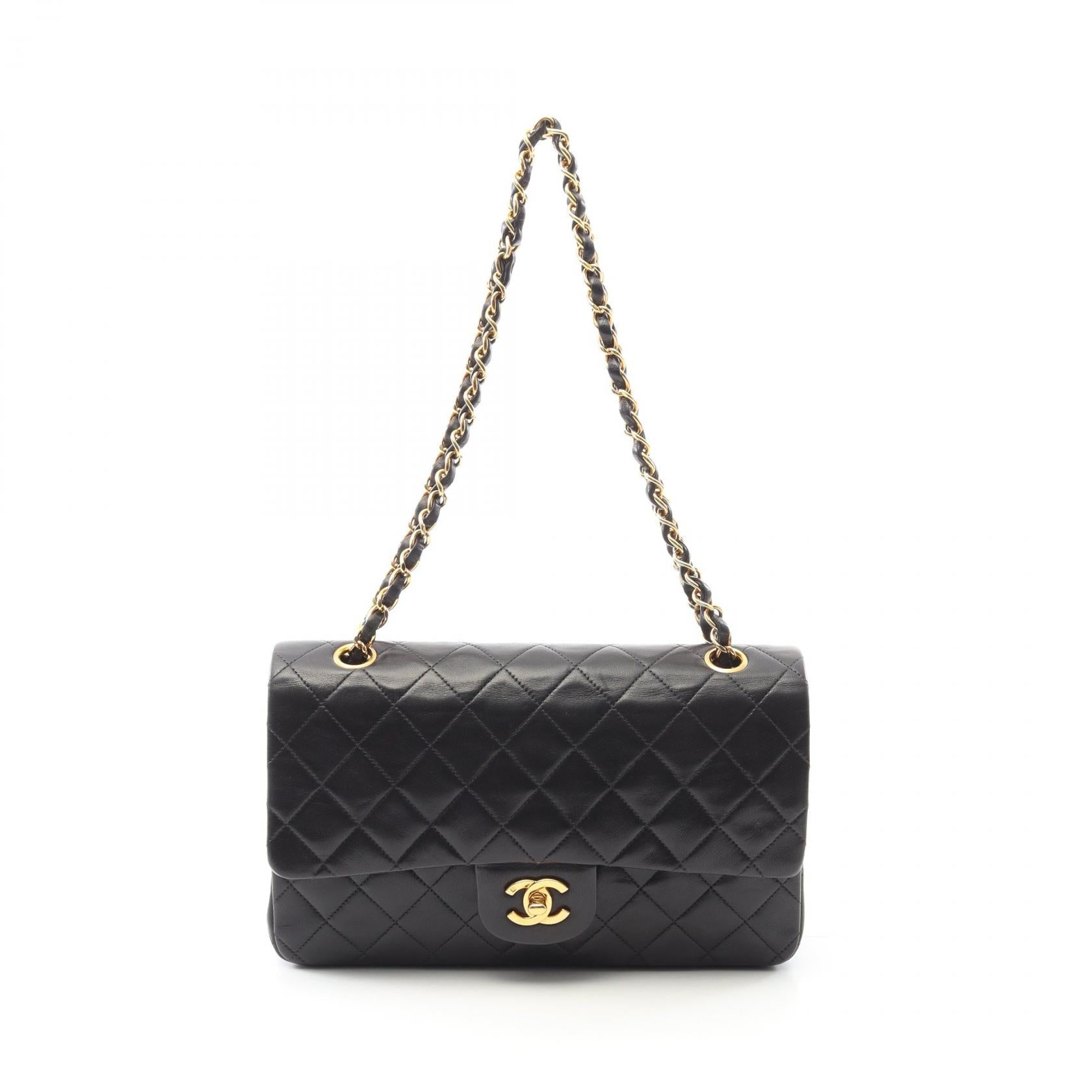 Chanel Matelasse W Flap Lambskin Shoulder Bag
