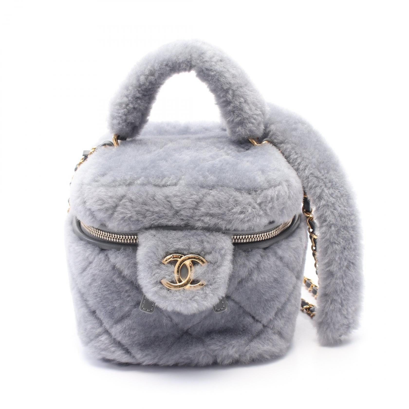 Chanel Matelasse Fur 2way Shoulder Bag Classic Flap