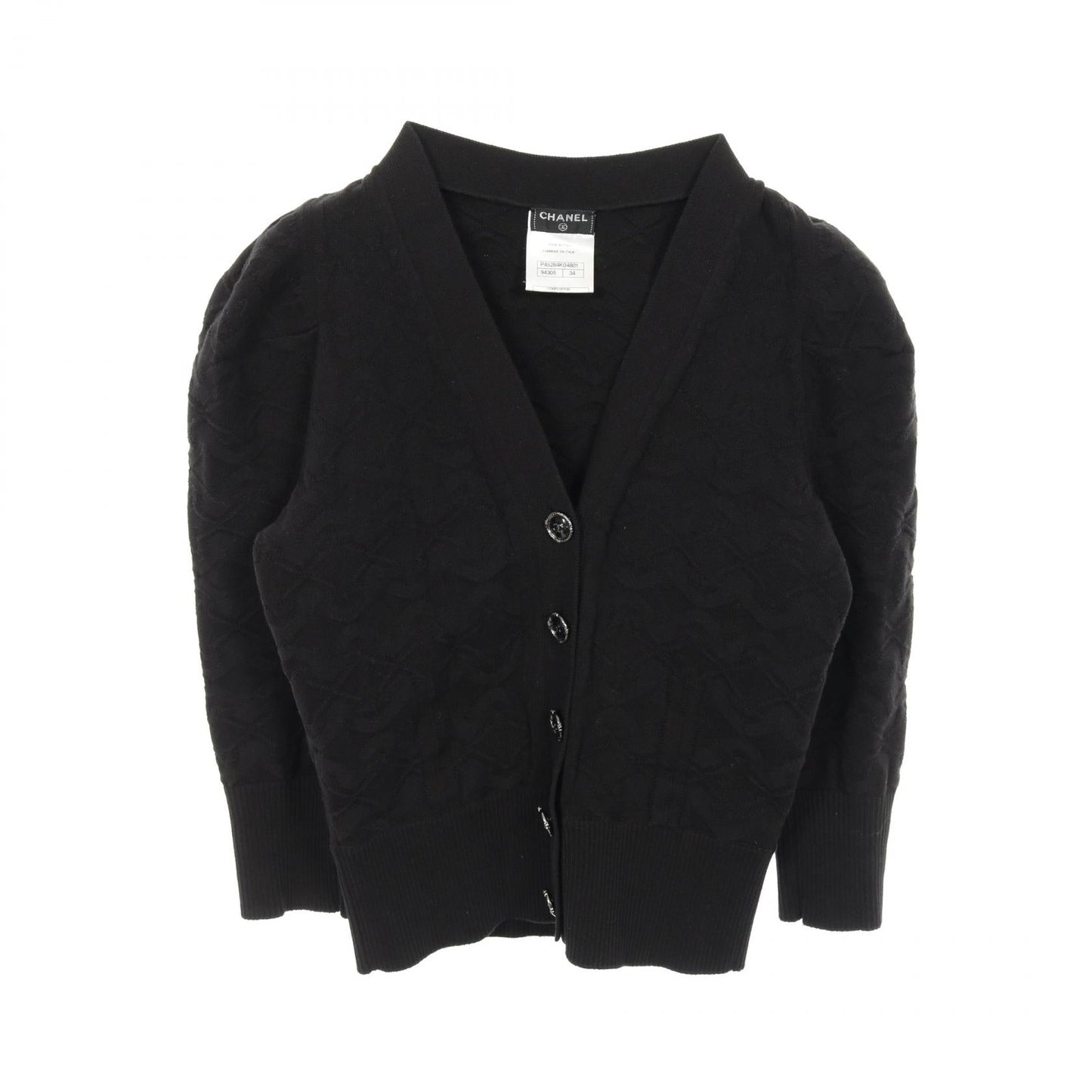 Chanel Coco Mark Button Cotton Cardigan Handbag