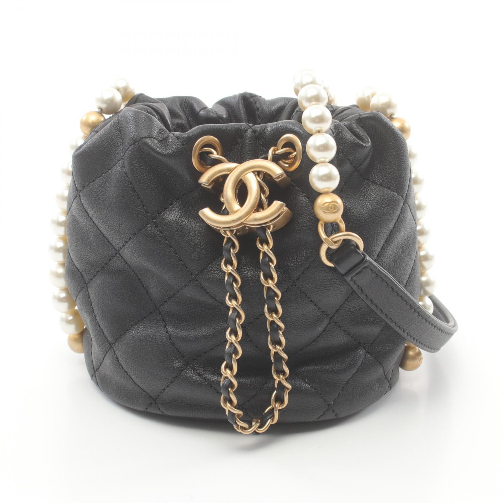 Chanel Matelasse Pearl Leather Shoulder Bag Classic Flap