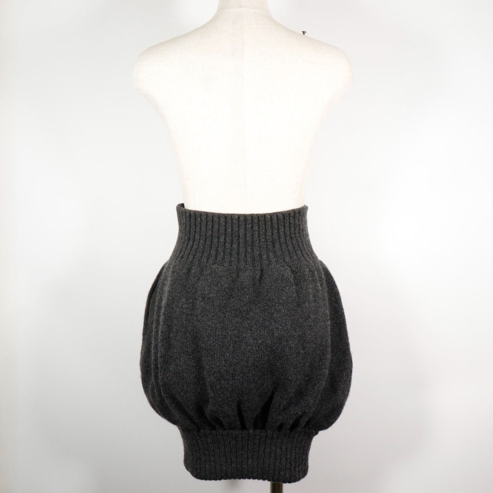Chanel Cashmere Skirt Gray Classic Flap Tote