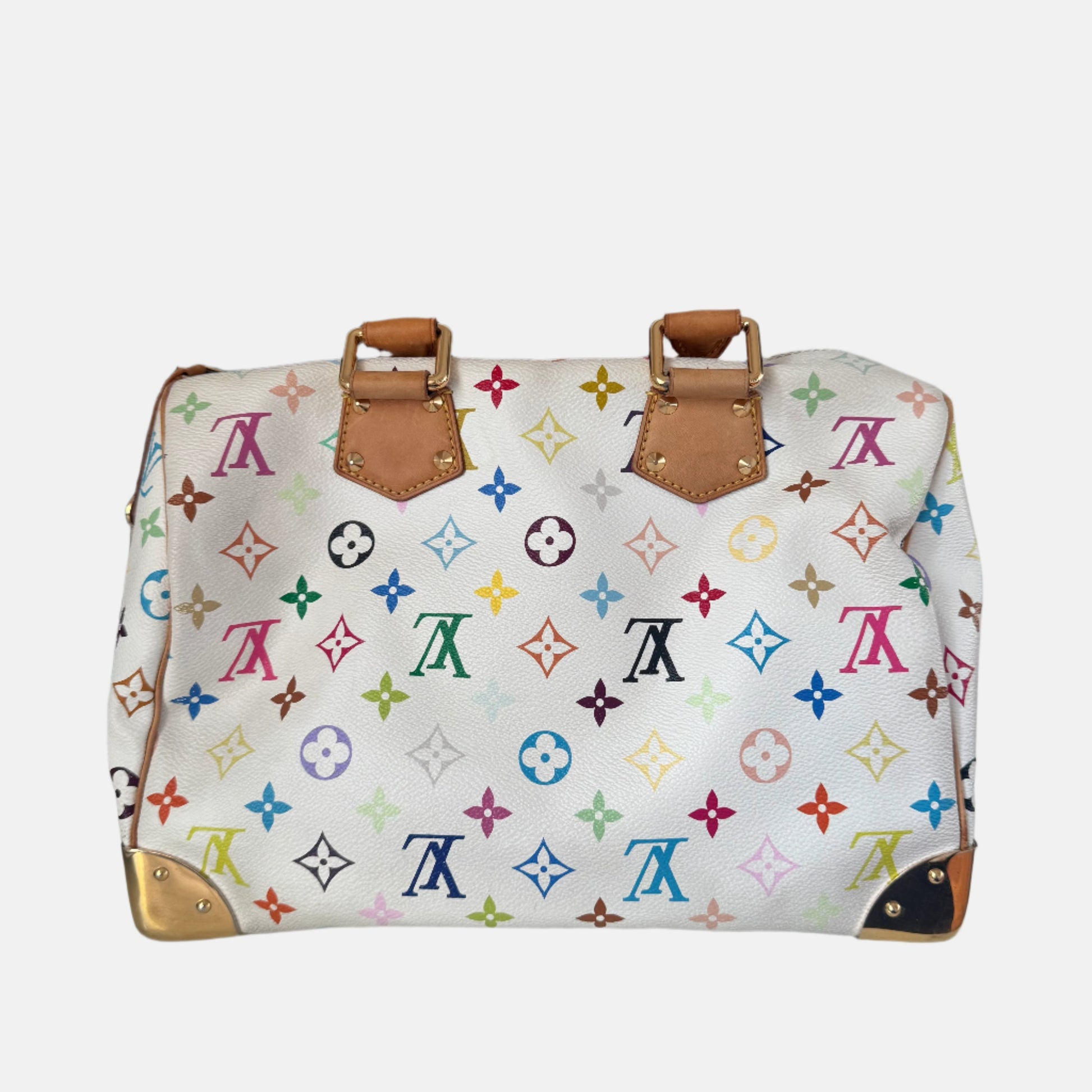 Louis Vuitton x Takashi Murakami Speedy 30 Lock White Multicolor