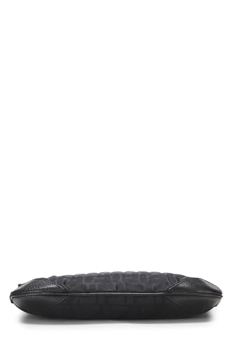Fendi, Black Nylon Zucca Shoulder Bag, Black