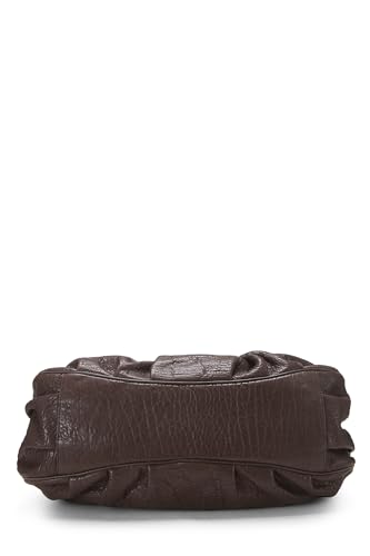 Fendi, Brown Leather Mia Hobo Large, Brown