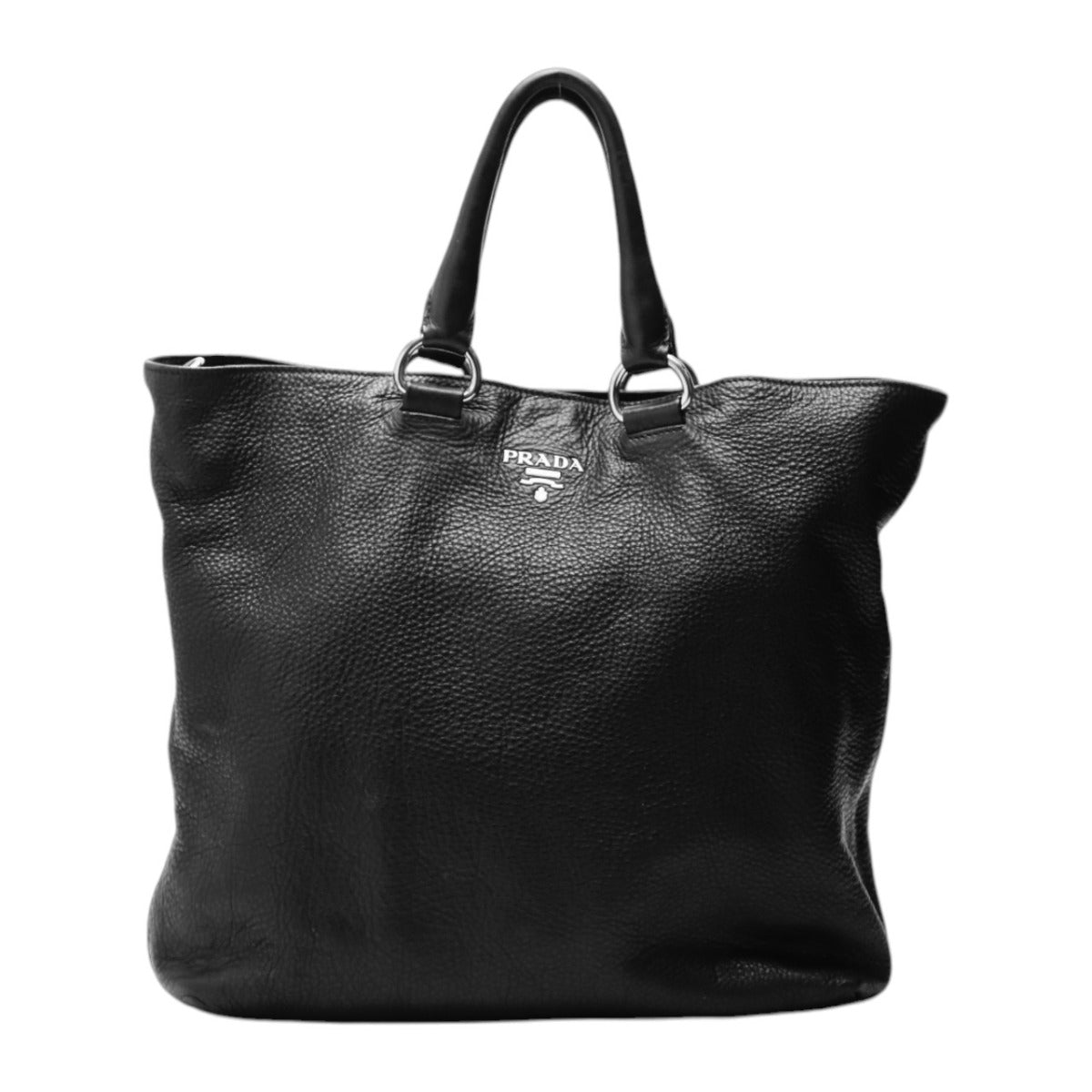 PRADA Handbag leather black Handbag VITELLO PHENIX Cross Sling Bag unisex(Unisex)