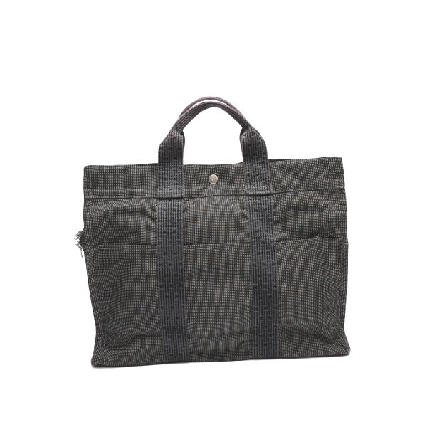 HERMES Tote Bag canvas gray MM Her Line unisex(Unisex)