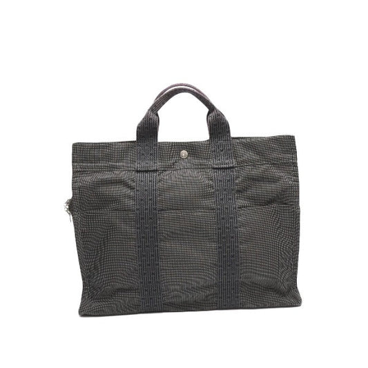 HERMES Tote Bag canvas gray MM Her Line unisex(Unisex)