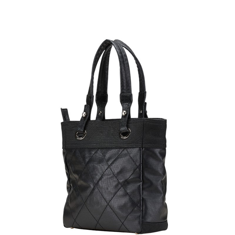 Chanel Biarritz Matelasse PVC Canvas Tote Bag Classic Flap