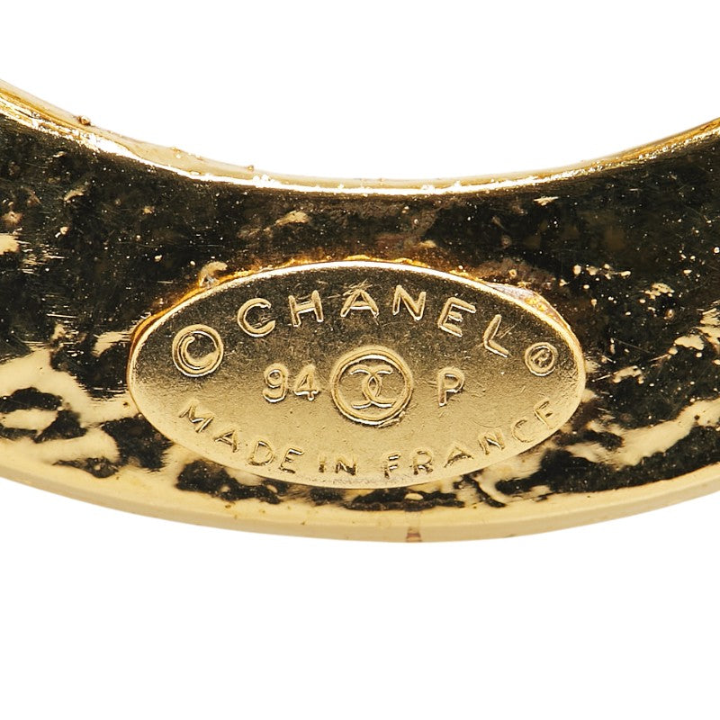 Chanel Gold Plated Coco Mark Round Circle Brooch 94P Classic Flap Tote