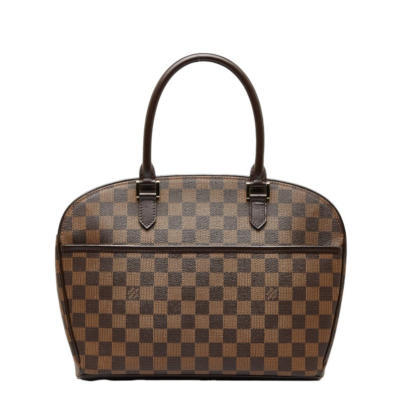 Louis Vuitton Damier Sarria Horizontal Handbag Brown PVC Leather Louis Vuitton