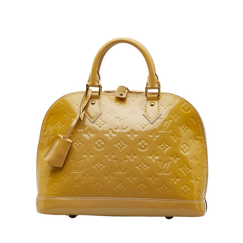 Louis Vuitton Monogram Verni Alma Handbag Jaune Yellow