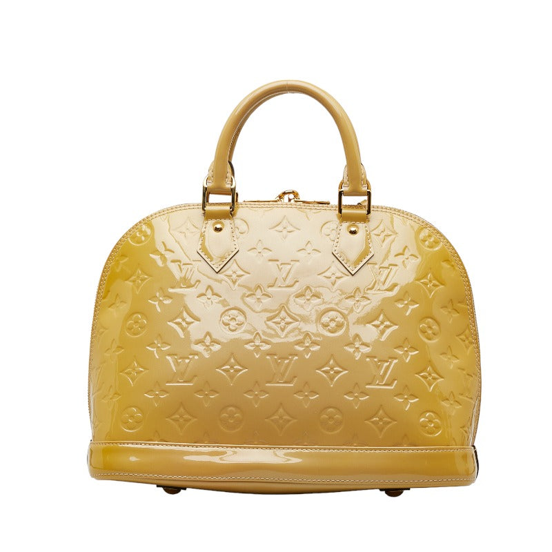 Louis Vuitton Monogram Verni Alma Handbag Jaune Yellow