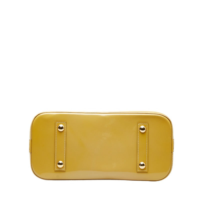 Louis Vuitton Monogram Verni Alma Handbag Jaune Yellow