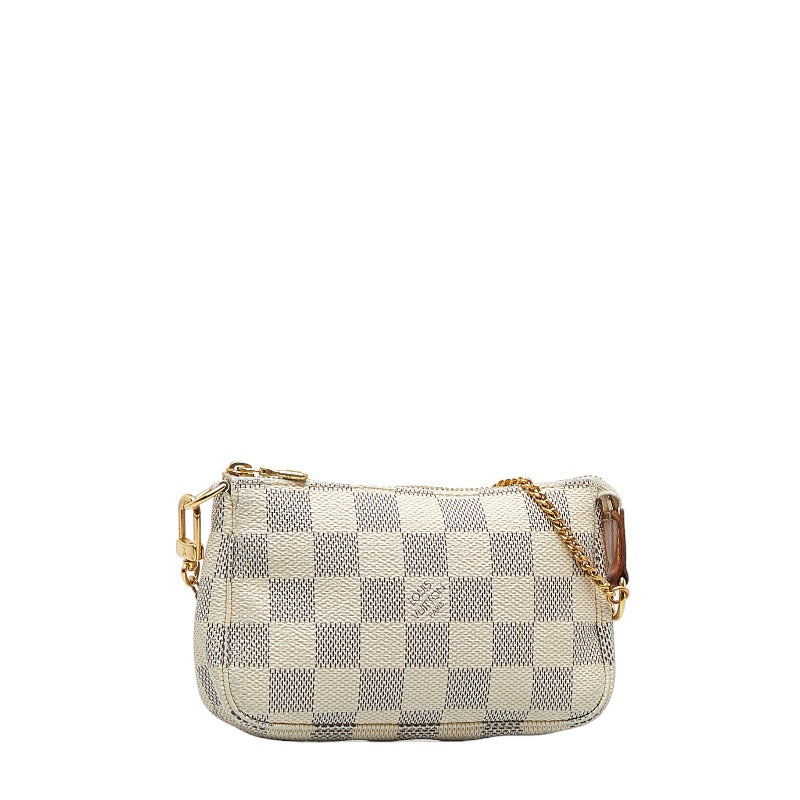 Louis Vuitton Mini Pochette Accessoires Handbag Damier Azur