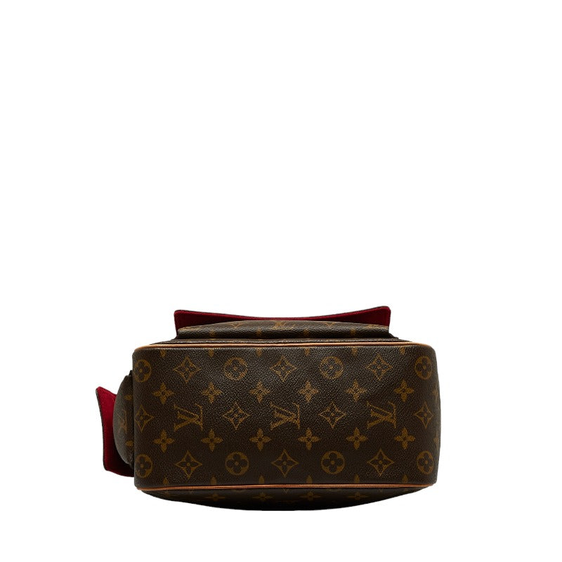 Louis Vuitton Monogram Handbag Leather Brown