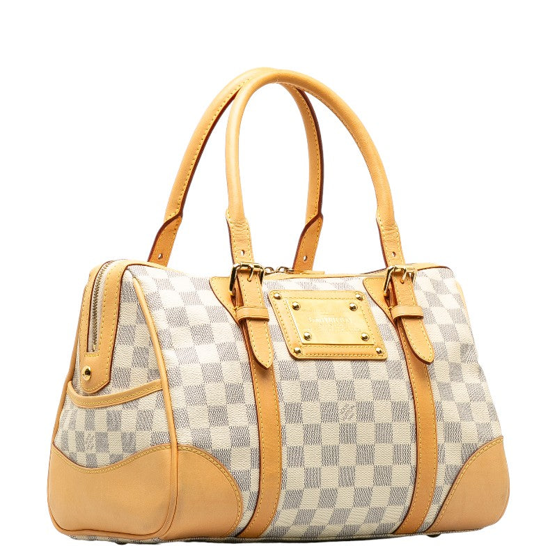 Louis Vuitton Damier Azur Berkeley Boston Bag White