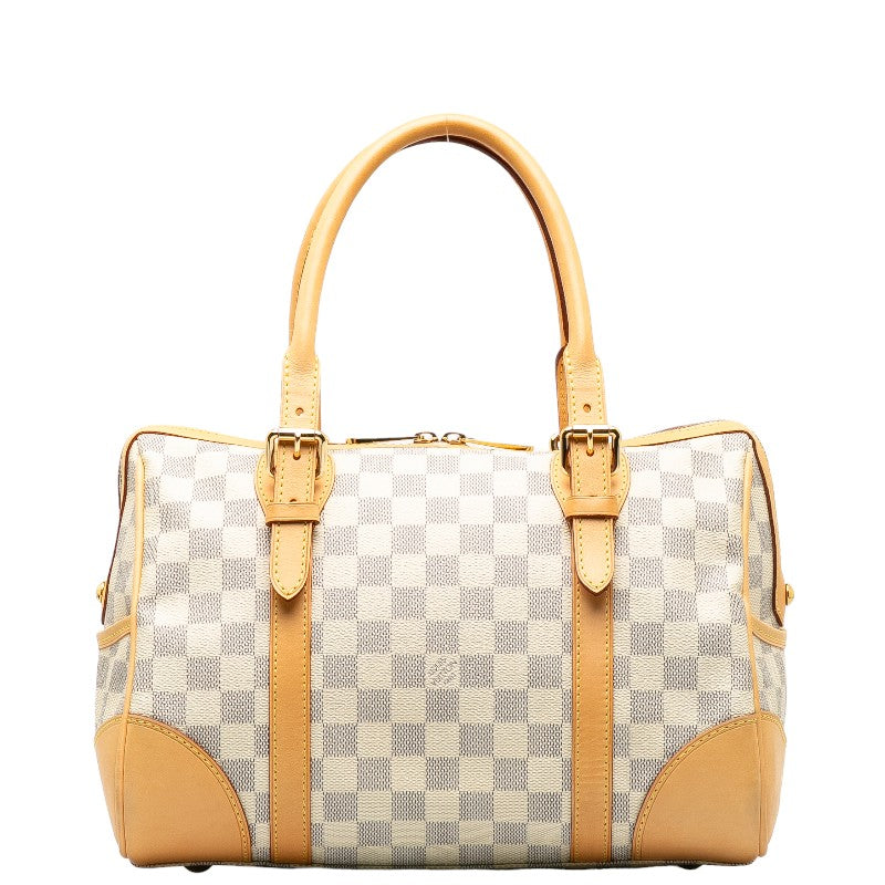 Louis Vuitton Damier Azur Berkeley Boston Bag White