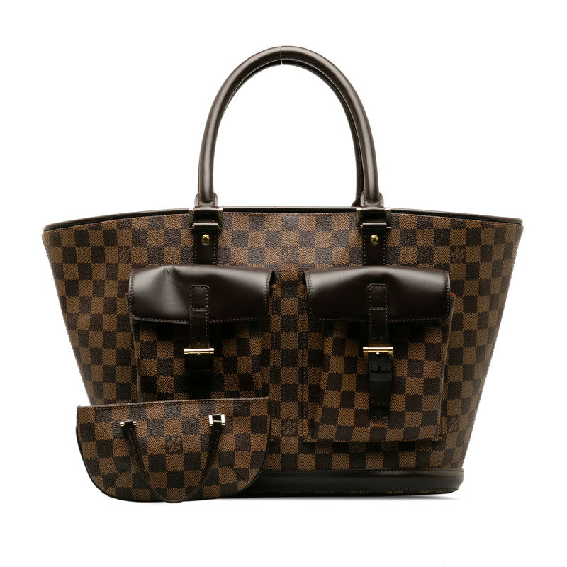 Louis Vuitton Damier Manosque GM Handbag Brown