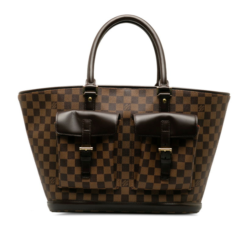Louis Vuitton Damier Manosque GM Handbag Brown