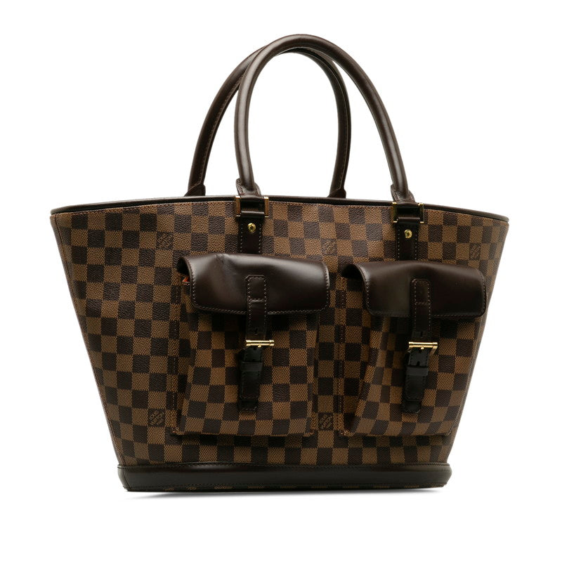 Louis Vuitton Damier Manosque GM Handbag Brown