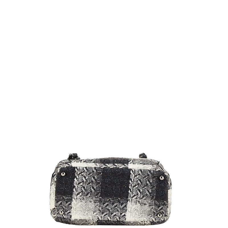 Chanel Vanity Tweed Leather Handbag Classic Flap