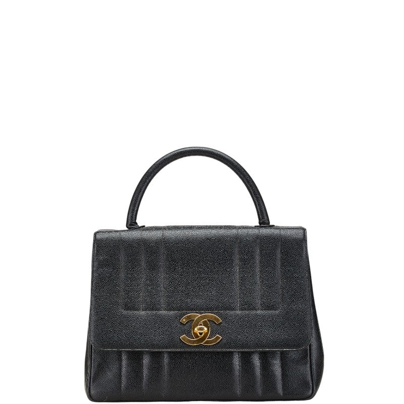 Chanel Mademoiselle Caviar Skin Handbag Classic Flap