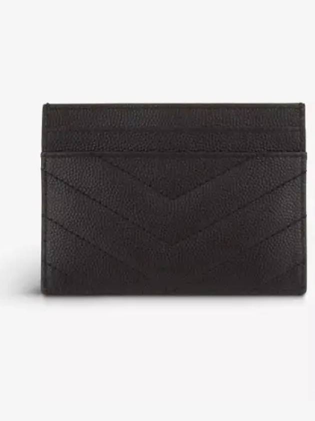 Luxury Saint Laurent Trending 2026 Cassandre Matelasse Card Case In Grain De Poudre Embossed Leather Black