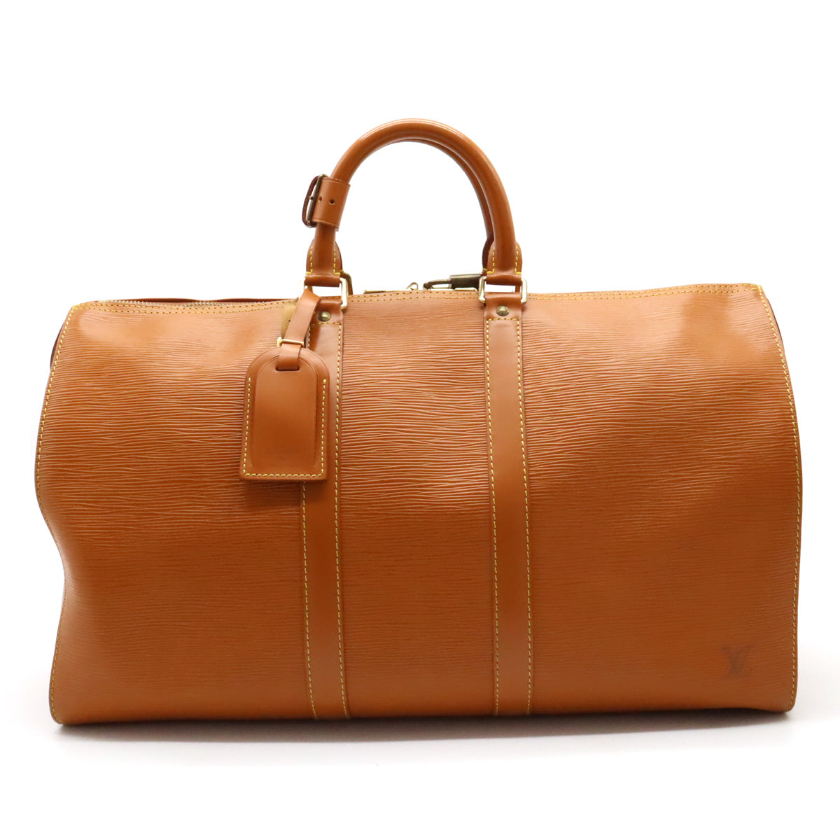 Louis Vuitton Epi Keepall 45 Travel Bag Zipang Gold