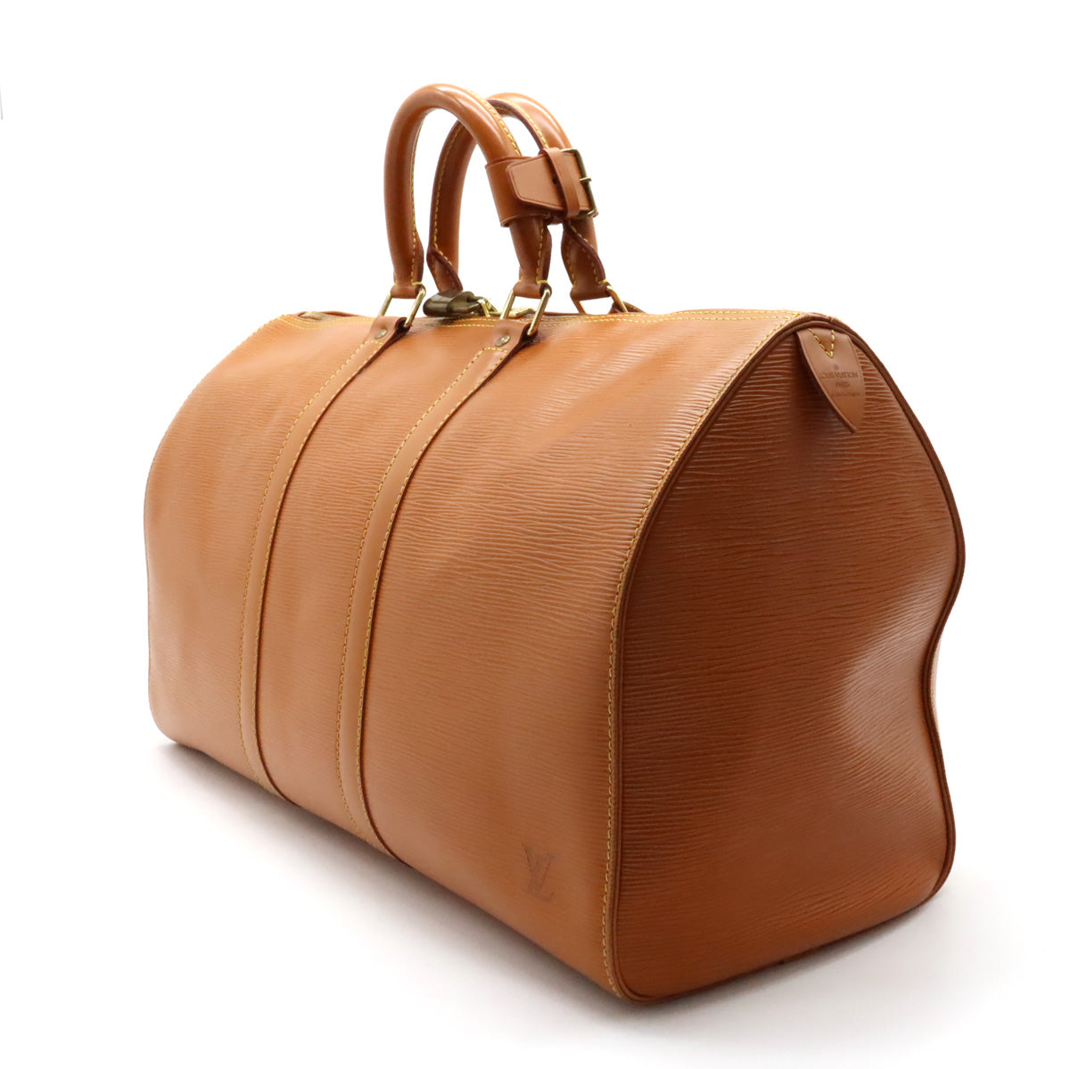 Louis Vuitton Epi Keepall 45 Travel Bag Zipang Gold