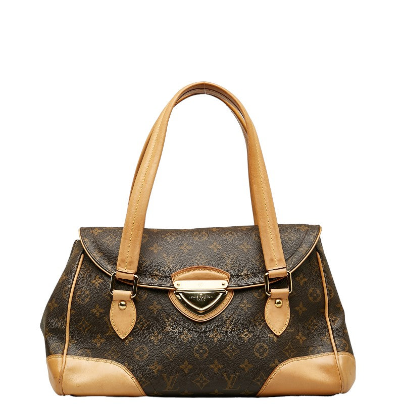 Louis Vuitton Monogram Beverly GM Handbags Brown PVC Leather Ladies Louis Vuitton