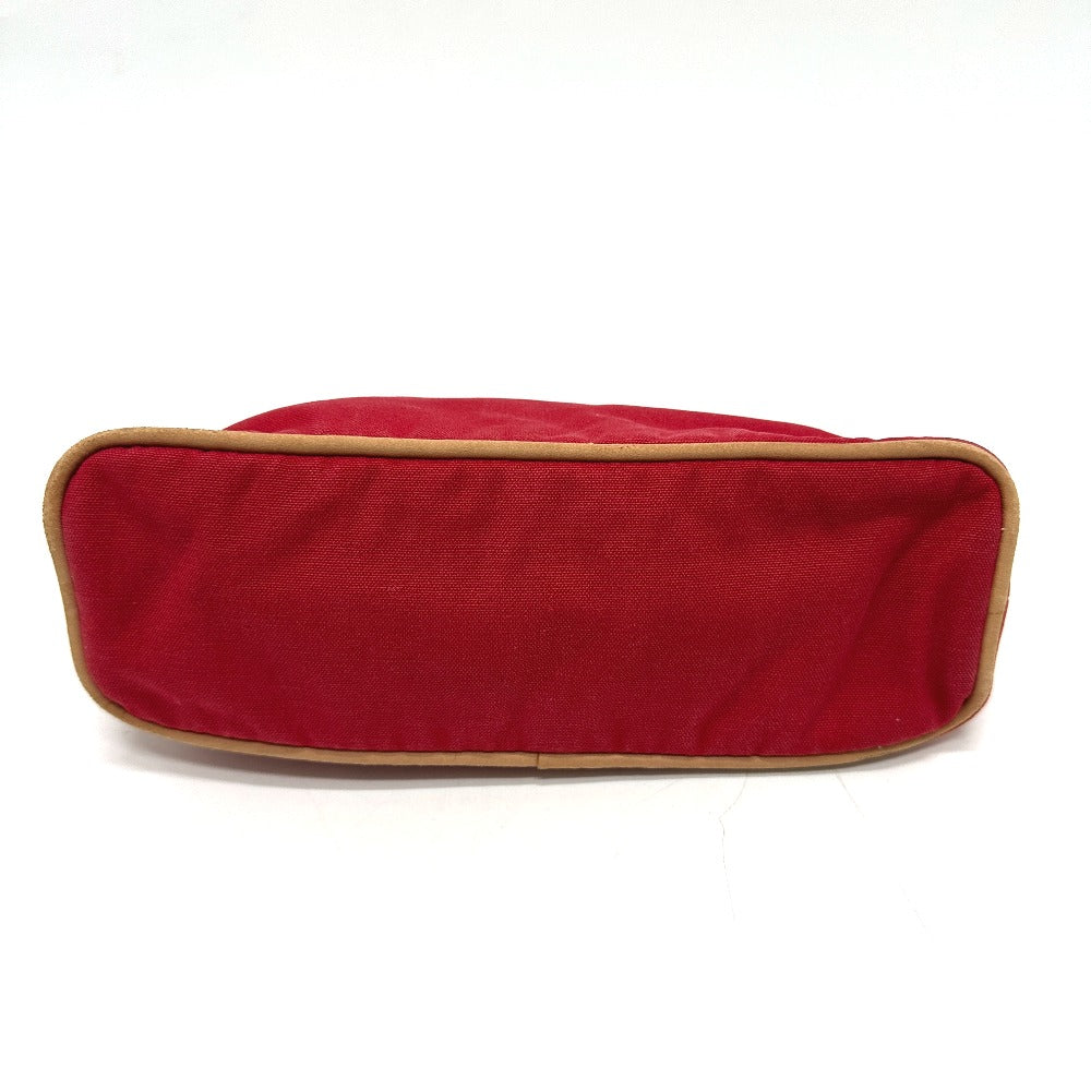 HERMES Pouch canvas Red Bored pouch 25