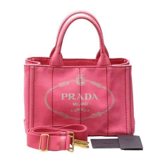 PRADA Tote Bag Cotton canvas pink Tote Bag Cotton canvas Canapa mini Women