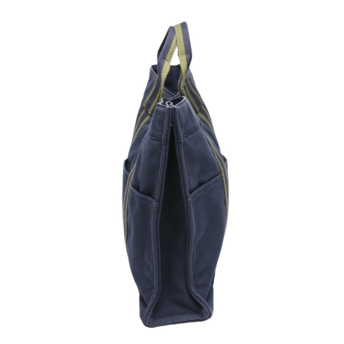HERMES Tote Bag canvas Navy Tote Bag Fool Toe mens(Unisex)