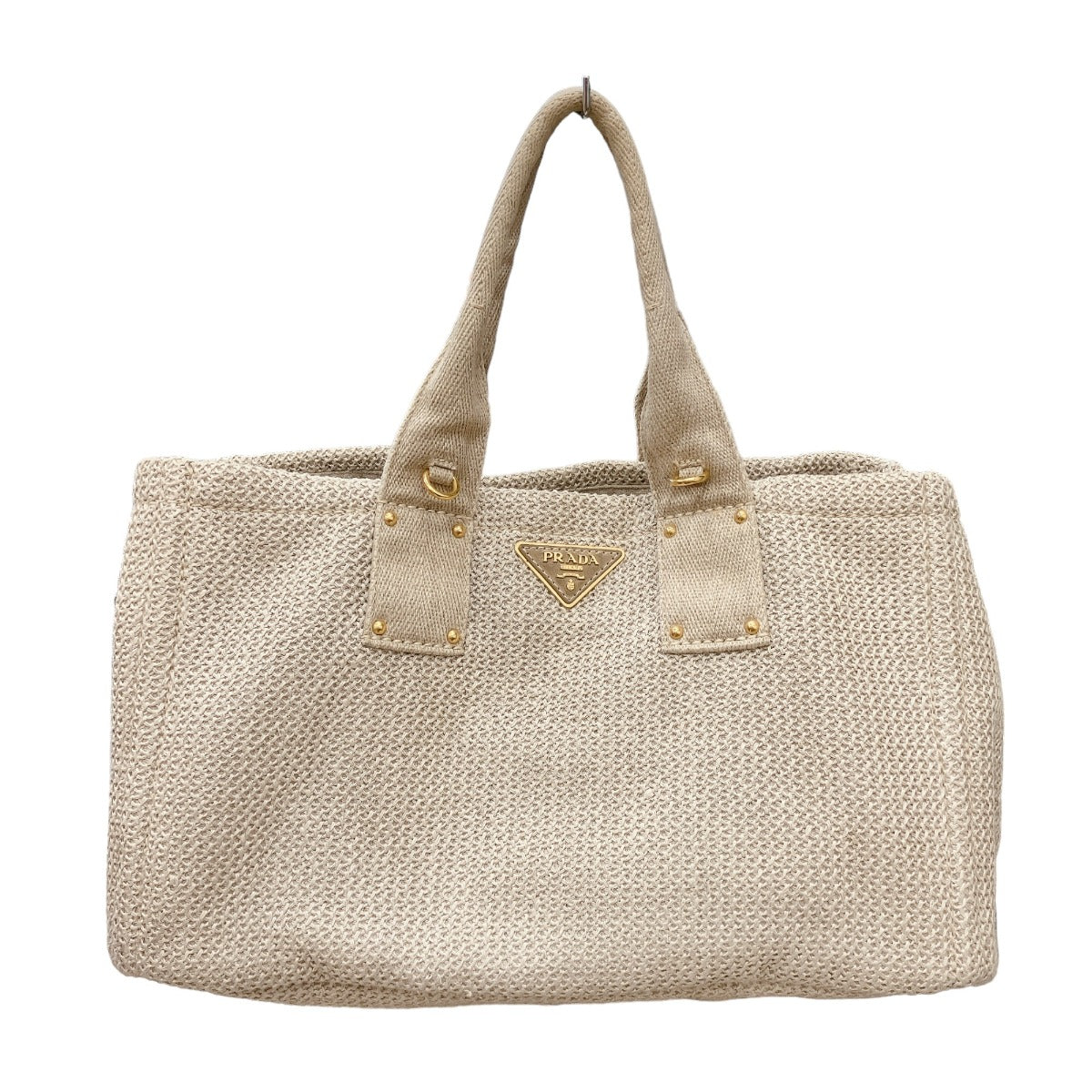 PRADA Tote Bag canvas beige bag canvas Canapa Women