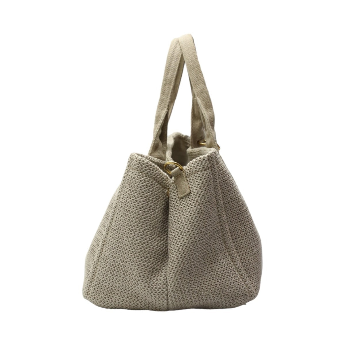 PRADA Tote Bag canvas beige bag canvas Canapa Women