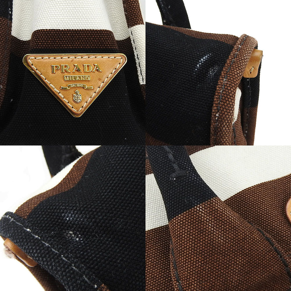PRADA Handbag canvas Brown