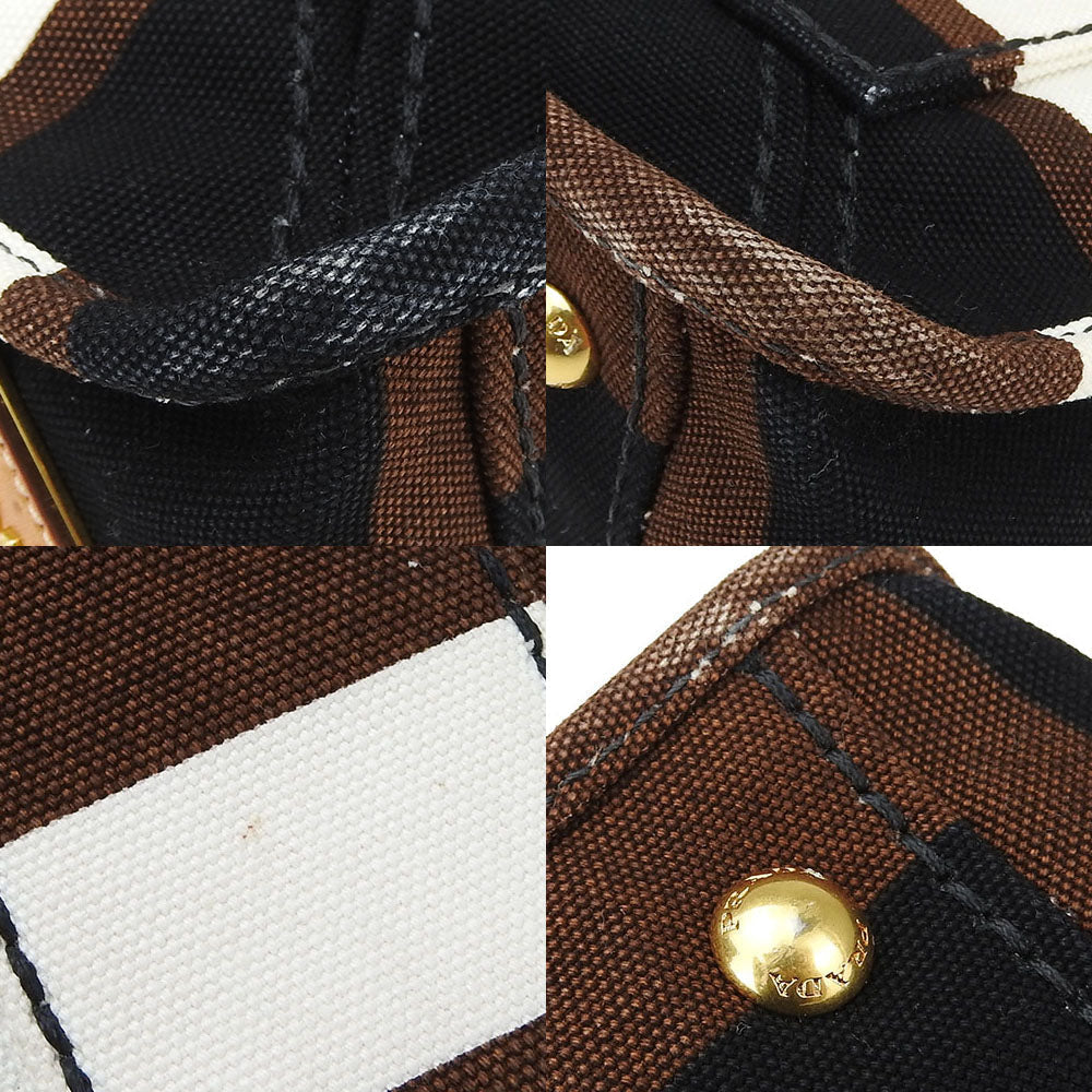 PRADA Handbag canvas Brown